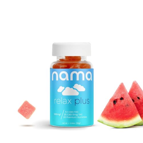 nama relax plus watermelon thc gummies with fruit