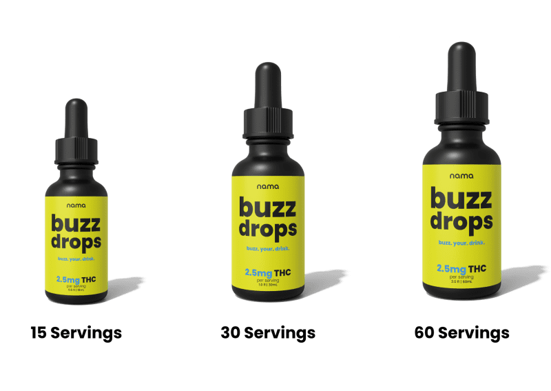 nama buzz drops sizes