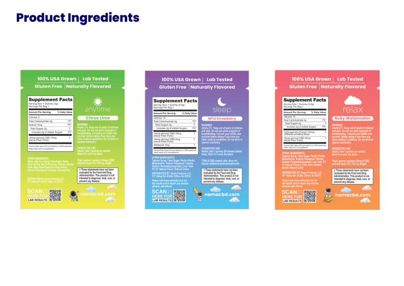 nama cbd sampler ingredients 2